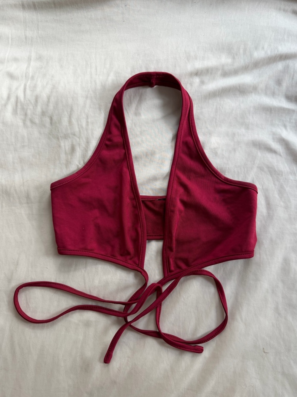 Burgundy Tie Top